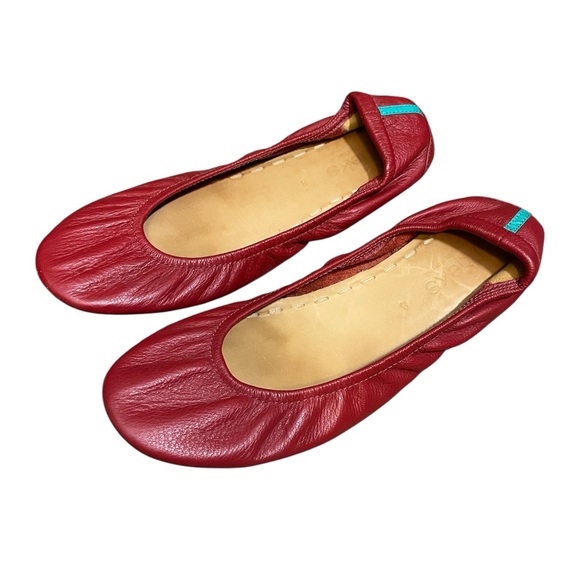 Tieks Shoes - Tieks Red Ballet Flats leather slip on shoes Size 8